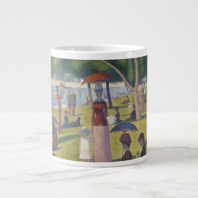 Taza De Café Grande Domingo de Seurat Isla de la Grande Jatte por la t (Frente)