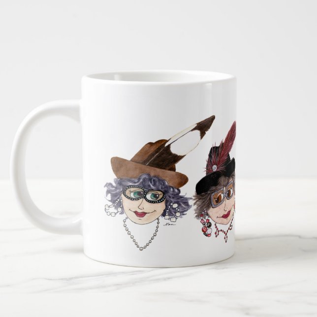 Taza De Café Grande Dos amigos graciosos (Izquierda)