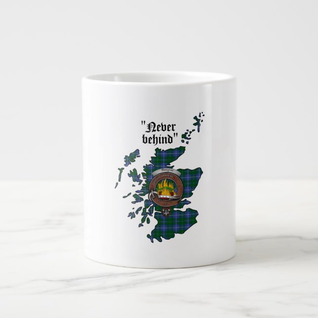 Taza De Café Grande Douglas Clan Badge Jumbo Mug (Frente)
