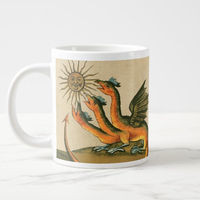 Taza De Café Grande Dragón mágico de tres puntas (Izquierda)