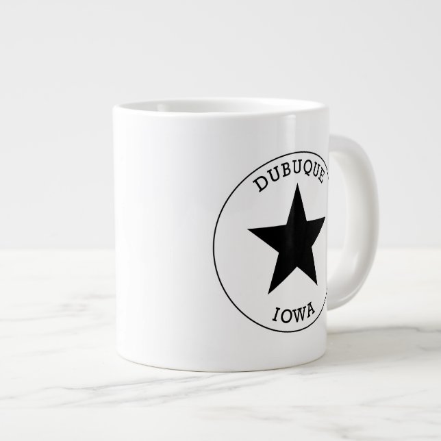 Taza De Café Grande Dubuque Iowa Big Coffee Mug (Derecha)