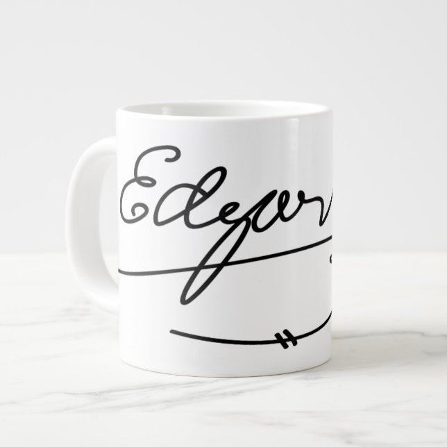 Taza De Café Grande Edgar Allen Poe Signature (Izquierda)