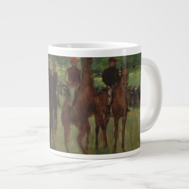 Taza De Café Grande Edgar Degas el | los jinetes (Derecha)