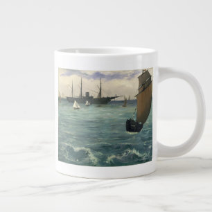 Taza De Café Grande Eduardo Manet el   el Kearsarge en Boulogne