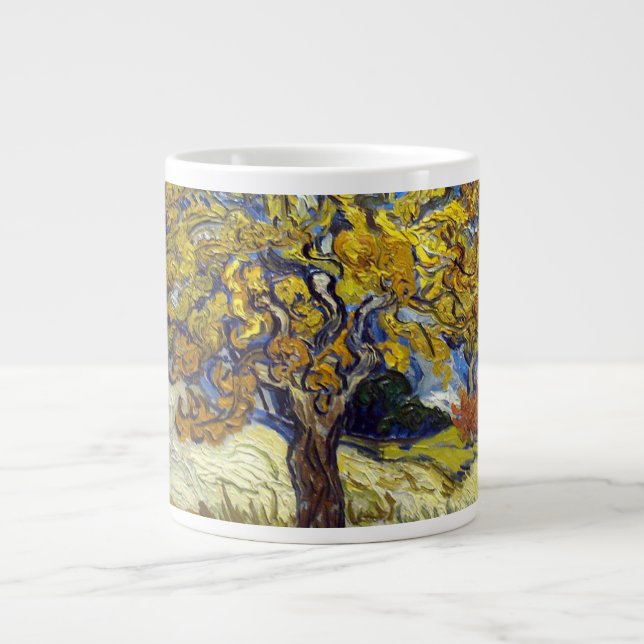 Taza De Café Grande El Árbol de mora. Vincent Van Gogh. Arte famoso. (Frente)