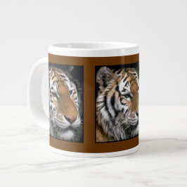 Taza De Café Grande El arte de los amantes del tigre siberianos