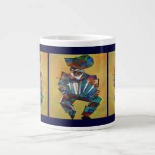 Taza De Café Grande El arte del cubismo acordeonista