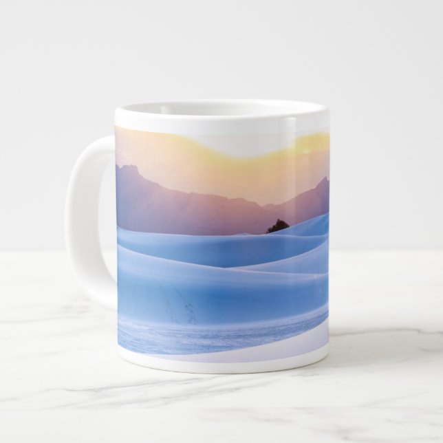 Taza De Café Grande El blanco enarena el monumento nacional 3 (Izquierda)