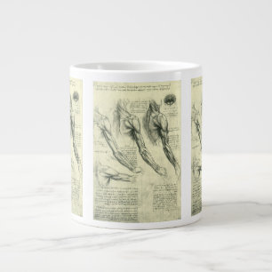 Taza De Café Grande El brazo y la anatomía de hombros de Leonardo da V
