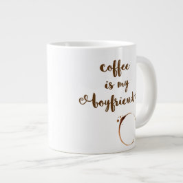 Taza De Café Grande El café es mi novio - taza enorme