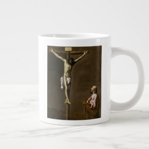 Taza De Café Grande El Cristo crucificado con un pintor