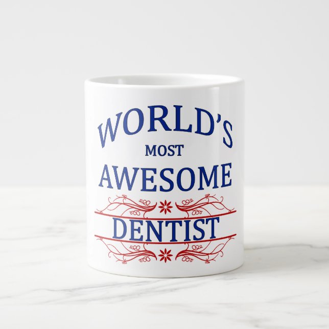 Taza De Café Grande El dentista más impresionante del mundo (Frente)