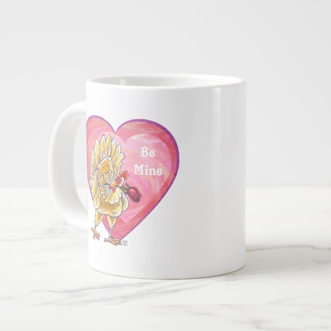 Taza De Café Grande El día de San Valentín de pollo (Izquierda)