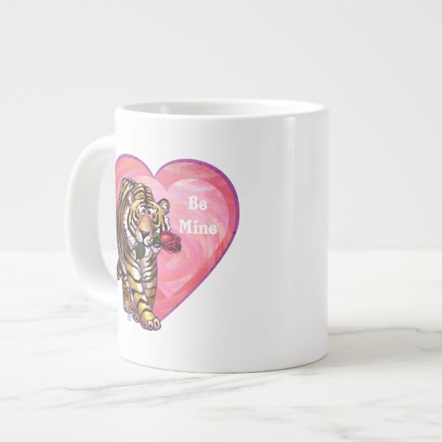 Taza De Café Grande El día de San Valentín Tiger (Izquierda)