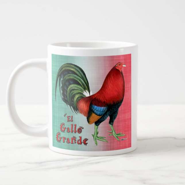 Taza De Café Grande El Gallo Grande (Izquierda)
