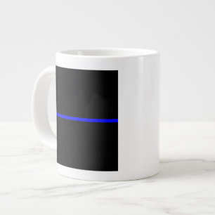 Taza De Café Grande El gráfico simbólico delgado de la línea azul