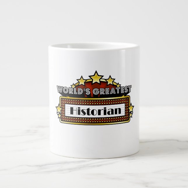 Taza De Café Grande El historiador más grande del mundo (Frente)