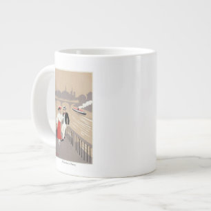 Taza De Café Grande El La cita escena del art déco