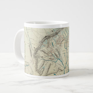 Taza De Café Grande El mapa de Sleem de Alaska central
