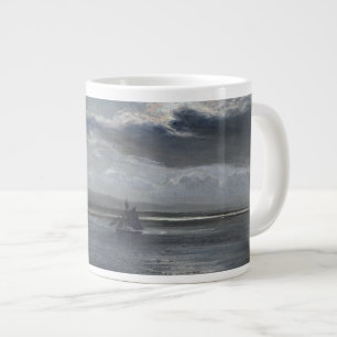 Taza De Café Grande El Mawr de Traeth, claro de luna