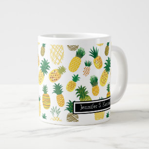 Taza De Café Grande El modelo de moda el   de la piña añade su nombr