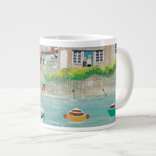 Taza De Café Grande El muelle en el Mousehole