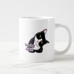 Taza De Café Grande El perro lo hizo Gato