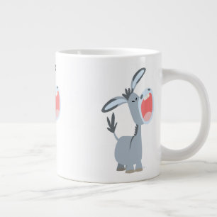 Taza De Café Grande El Personalizado de Cute Singing Donkey