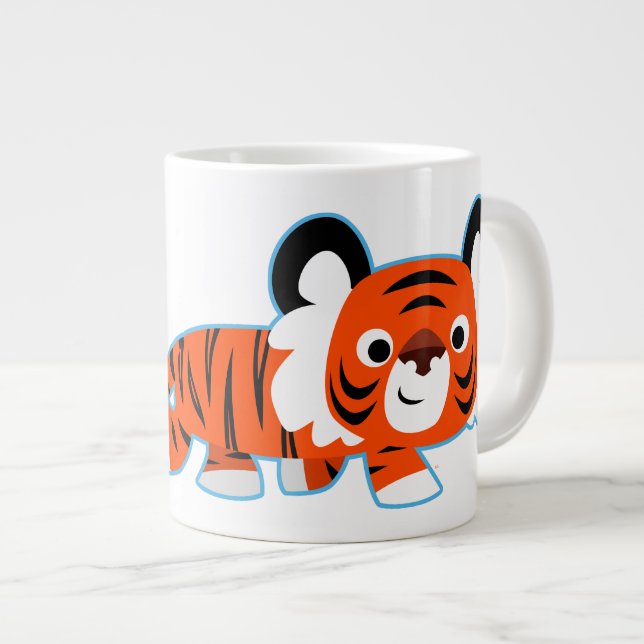 Taza De Café Grande El tigre Personalizado con el jumbo de la fuerza (Derecha)