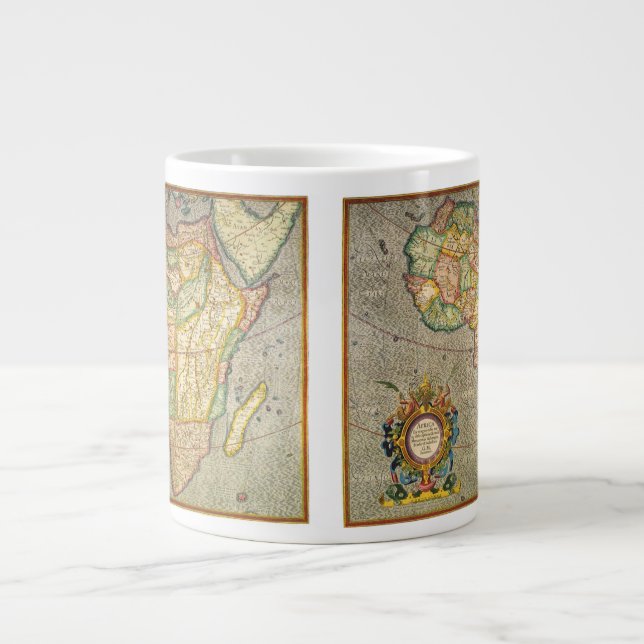Taza De Café Grande El viejo mundo antiguo Gerardus Mapa de Mercadores (Frente)