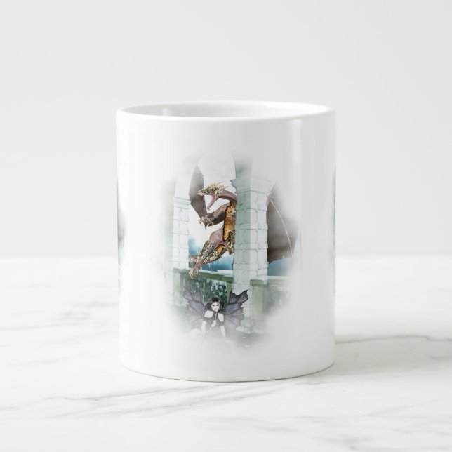 Taza De Café Grande El Viñette de Lair del Dragón (Frente)