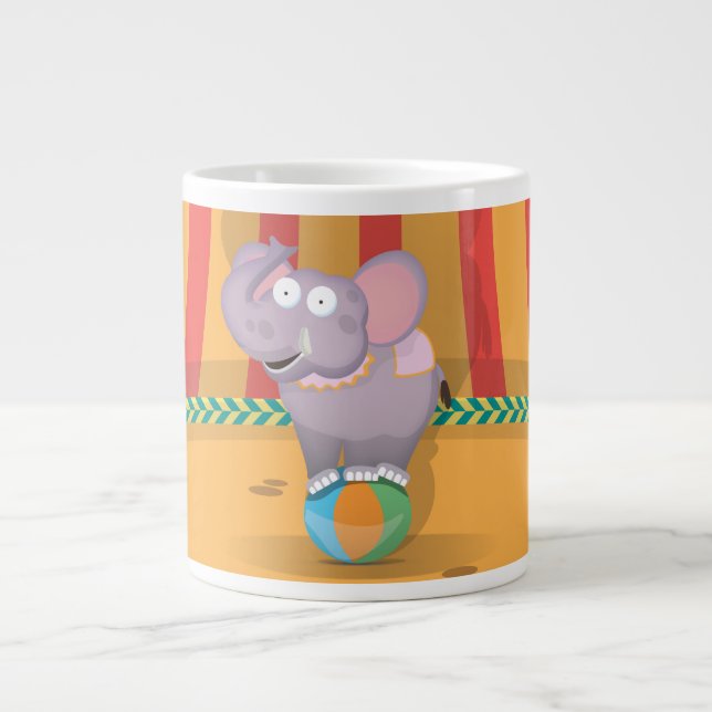 Taza De Café Grande Elefante de circo (Frente)