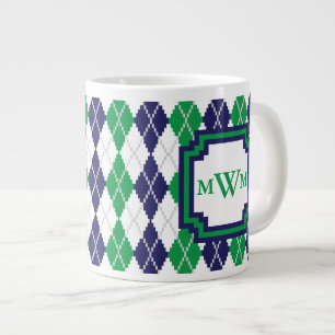Taza De Café Grande En la Mug de la Especialidad Verde Argyle