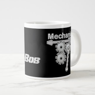 Taza De Café Grande Engranajes y herramientas conocidos del mecánico