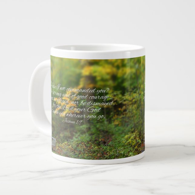 Taza De Café Grande Escritura del cristiano del verso de la biblia del (Izquierda)
