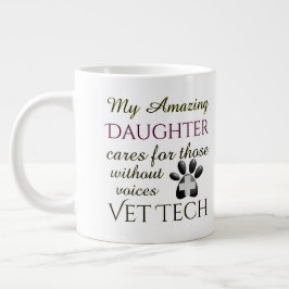 Taza De Café Grande Ésos sin tecnología del veterinario de la hija de