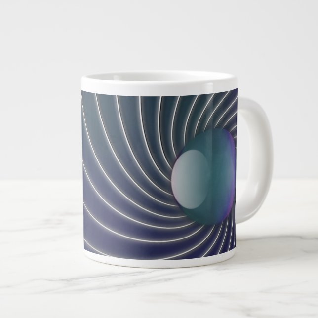 Taza De Café Grande Espiral marina profunda Mug especial (Derecha)