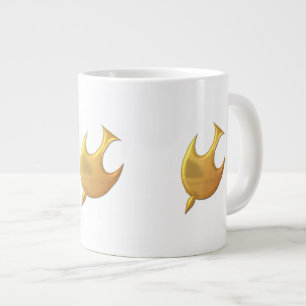 Taza De Café Grande Espíritu Santo "tridimensional" de oro