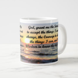 TAZA DE CAFÉ GRANDE ESPIRITUAL SERENITY PRAYER SUNRISE MUG