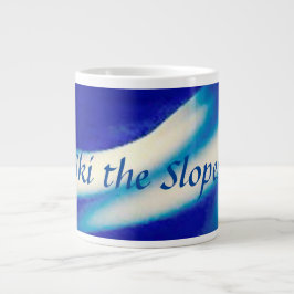 Taza De Café Grande Esquiar en las pistas Hueso China Mug