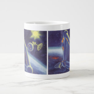 Taza De Café Grande Estación Espacial en Órbita de Ciencia Ficción Vin