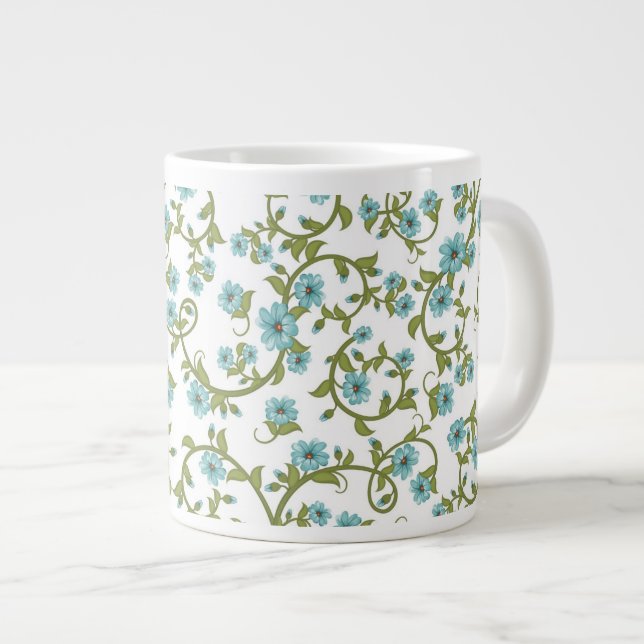 Taza De Café Grande Estampado de flores 12 (Derecha)