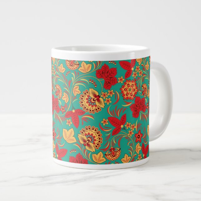 Taza De Café Grande Estampado de flores 2 (Derecha)