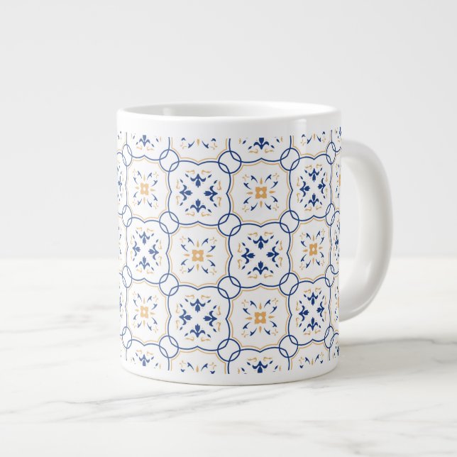 Taza De Café Grande Estampado de flores 2 (Derecha)