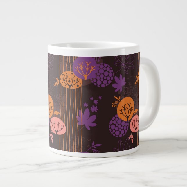 Taza De Café Grande Estampado de flores 2 3 (Derecha)