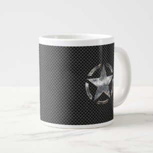 Taza De Café Grande Estilo de la fibra de carbono de la etiqueta del