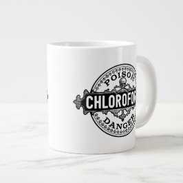 Taza De Café Grande Etiqueta de envenenamiento de estilo vintage de cl