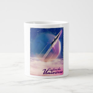 Taza De Café Grande Explora el Universo Póster vintage del espacio