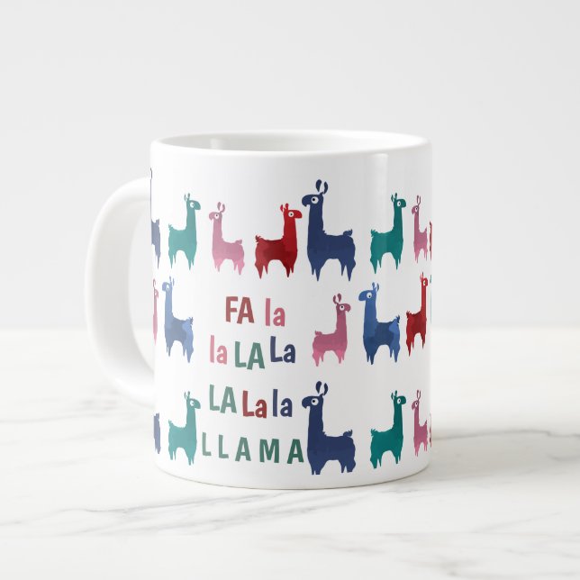 Taza De Café Grande Fa La Llama Jumbo Mug (Izquierda)