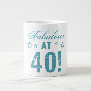 Taza De Café Grande Fabuloso cumpleaños número 40